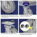 5" Caster Wheels, Heavy Duty Casters Set of 4, Plate Swivel Wheel for Cart Furniture Workbench - Load Capacity 1400Lbs Total(4 Pack Swivel)