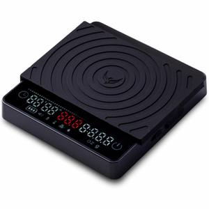 Smart Coffee Scale Easy Use Digital Espresso Scale with Timer, Auto Tare & Flow Rate Indicator Compact Rechargeable Weight Scale for Drip Coffee, Pour Over & Matcha
