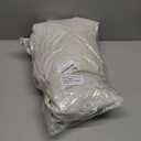 LUSHVIDA 6 Packs Vinyl Tablecloths with Flannel Backing for 4ft Rectangle Folding Table Cloths - Waterproof Plastic Picnic Table Covers with Elastic Corners, 30x48 inch, Ivory