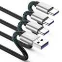 [3Pack 6ft]Usb A to Usb Type C Charging Cable Compatible with Samsung Galaxy S9 S10 S8 Plus Charger C Cord(3A Fast Charging),TPE Usbc Carplay Cord for iPhone 16 15 Pro Max Samsung A32/A12/A10e/A20/A51 (6Foot, Silver)