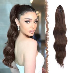 FESHFEN Ponytail Extension Mixed Light Brown L
