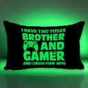 5 x Funny Gaming Throw Pillow Cover, Gamer Gifts for Teenage Boys, Kids Boys Gaming Room Decor, 12  20 Inch (Neon Green)