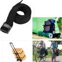 Ayaport Lashing Straps with Buckles Adjustable Cam Buckle Tie Down Cinch Strap for Packing Black 4 Pack (0.75'' x 6')