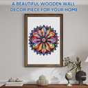 Qiuenisray Wooden Puzzle for Adults 500 Pieces, Geometric Colorful Mandala Jigsaw Puzzle Royal Unique Shape Puzzles, Irregular Christmas Puzzle Creative Gift 16.7 x 16.5 in