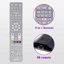 Universal Remote Control for TVs, DVD/Blu-Ray Player, Streaming Players, Soundbar Speaker, Cable Box, Satellite-Easy Paired 8 in 1 Universal Remote with Backlit Buttons