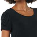 Amazon Essentials Women's Gathered Short Sleeve Crew Neck A-line Dress (Available in Plus Size)