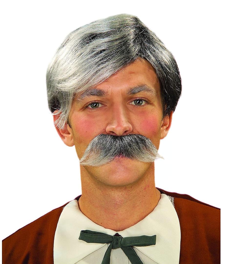 Rubies Polyester Gepetto Wig and Moustache Kit, Grey for Themed Parties and Halloween (One Size)