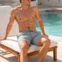 Arcweg 7-Inch Men's Swim Trunks, 2-in-1 Compression Liner with Pockets (Gray, XL)