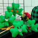 Blueweenly 12 Pcs St. Patrick's Day Stuffed Plush Shamrock St. Patrick's Day Soft Smile Shamrock Gifts Bulk Irish Green Plush Toy Lucky Clover Stuffed Decorations for Home Tiered Tray, 5 Inch
