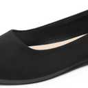 DREAM PAIRS Womens Flats Comfortable Slip On Business Work Office Casual Suede Ballet Flats Pointed Toe Dress Shoes (10, Black)