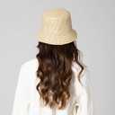 San Diego Hat Co. Women's Women's Textured Woven Bucket Hat (Beige)