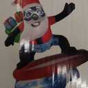 Black Santa Christmas Decorations, 6 FT Christmas Inflatable Black Santa Surfing Outdoor Decoration Fun Hawaii Blow Up Builtin LED Lights for Holiday Indoor Yard Lawn Garden Decor