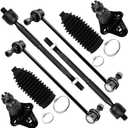 SCITOO 8pcs Front Suspension Kit Inner Tie Rod End w/Boot fit 2004-2009 for Toyota for Prius with Lower Ball Joint Sway Bar Link