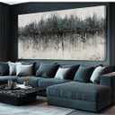 SDYA Abstract Wall Decorations for Living Room/Green and Grey Painting Artwork on Canvas/Master Bedroom Wall Decor/Posters for Room Men Office Dining Room 29"x 58", 29" x 58" - 1p
