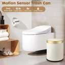 FEIDASH Automatic Motion Sensor Bathroom Trash Can with Lid, 2.8 Gallon Touchless Trash Garbage Bin Small Mini Trash Cans Trashcan -White
