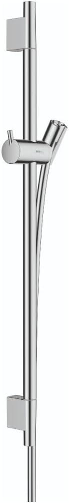 Hansgrohe Unica S 24″ Wallbar – Chrome, 
 Minimalist Wallbar Easy Height Adjust Handshower Sold Separately in Chrome