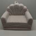 Blissful Diary Foldable Toddler Couch, 2-in-1 Comfy Toddler Chair & Lounger for Reading, Nap, Playroom, Kids Couch Sofa for 1 2 3+ Year Old Girls Boys Baby Birthday Gift, Gray Shell (Gris)