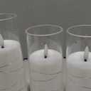 kakoya Flameless LED Candles with Timer 5 Pcs Flickering Flameless Candles for Romantic Ambiance and Home Decoration Stable Acrylic Shell, with Embedded Star String Battery Operated Candles White