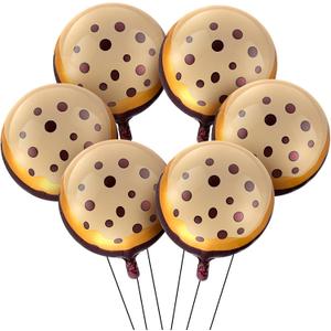 RoundFunny 12 Pcs 21 Inch Chocolate Chip Cookie Balloons Foil Party Balloons Bulk for Birthday Party Baby Shower Theme Decorations Supplies