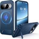 for Google Pixel 10 Case/Pixel 10 Pro Case with MagSafe[Invisible Kickstand][Charge While Standing][Military Shockproof] Translucent Matte Soft Silicone Bumper Pixel 10/10 Pro Phone Case,Blue