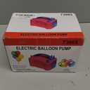 IDAODAN Electric Balloon Pump, Portable Electric Balloon Blower Machine Balloon Air Pump Dual Nozzle Rose Red 110V 600W Balloon Inflator for Party Decorations