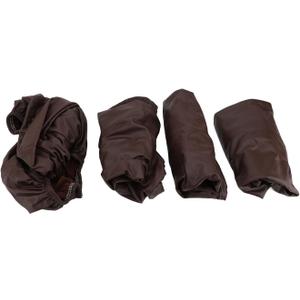 AYNEFY 4pcs Chair Seat Cover, Elastic Slipcover for Home Hotel, Made of Premium PU Material, Suitable for All Chair Types (Coffee)