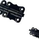 QCAA Deco Sliding Barrel Bolt Durable Steel Constuction, 2-1/2'', Black Coated, 2 Pack, Made in Taiwan