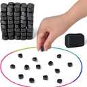 Magnetic Chess Game with 80 Travel-Stones, Magnet Game,Magnet Rocks Desk Stress Relief Toy and Fidget Toys Adults,Holiday Stocking Stuffer, Stress Relief Present. (Black)