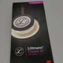 3M Littmann Classic III Monitoring Stethoscope, 5807, More Than 2X as Loud, Weighs Less, Stainless Steel Rainbow-Finish Chestpiece, 27" Caribbean Blue Tube, Brass Stem and Headset