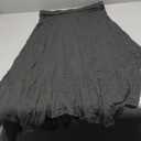 DJT Women's Flowy Handkerchief Hemline Midi Skirt (Medium, Heather Grey)