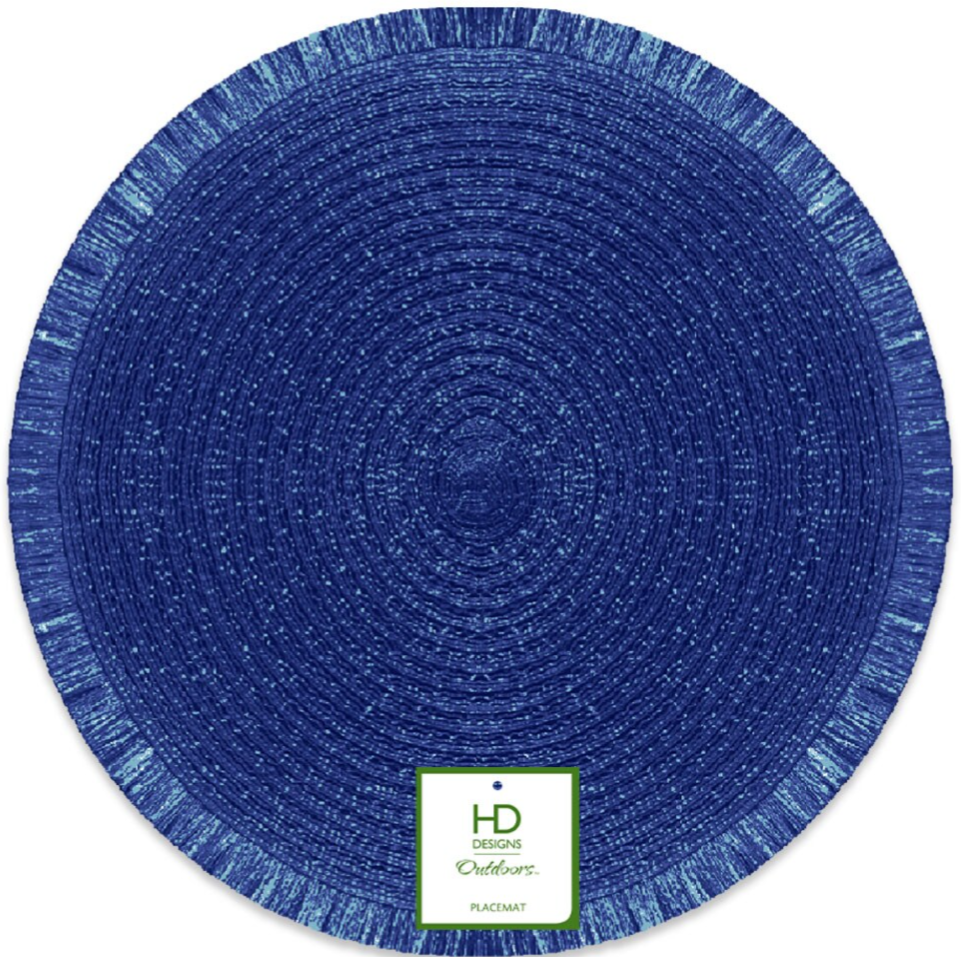 HD Designs Outdoors™ Blue 4 Pack Fringe Placemats
