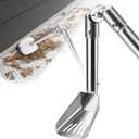 Gutter Cleaning Tools, 6.4FT Gutter Cleaner with Pole & Gutter Brush, Gutter Cleaning Tools from The Ground for Removing Leaves and Debris from roof gutters