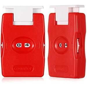2 Pieces Knitting Counter, Stitch Counter Kacha Needle Marking Tool Plastic Knitting Crochet Stitch, Red