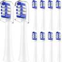 Replacement Toothbrush Heads Compatible with Colgate 360 Deep Clean Battery Powered Toothbrush, 10 Pack, White