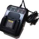 18 Volt Dual Chemistry Battery Charger R86091 R86092 Replacement for Ridgid 18V NiCad or Lithium Ion Battery R840085, R840086, R840087,R840083, R840089 and More