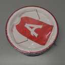 60 Pcs Soccer Paper Plates - 9" Football Fans Dessert Paper Plates Disposable Red Soccer Platters for Boys Girls Adults Football Theme Party Sports Party Supplies
