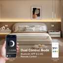 COB LED Strip Light 4000K, 24ft Dimmable Natural White LED Strip Light, CRI92+, DC24V Tape Light with RF Remote, Timer Function, Bluetooth App Control for Home Bedroom Kitchen DIY Lighting.