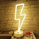 Neon Sign - Cute Room Decor, USB/Battery Powered LED Lights for Bedroom, Gift for Teen Girls with Holder (Warm White)
