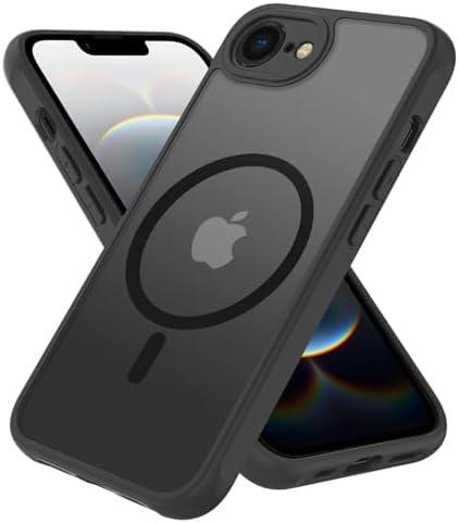 Pack of 3, PinLiSheng Magnetic for iPhone 16e Case [Mil-Grade Drop Protection] [Compatible with Magsafe] Shockproof Slim Translucent Matte Protective Phone Case, Black