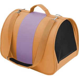Cat, Dog Carrier for Medium Large Cats Puppies up to 30 Lbs, TSA Airline Approved Carrier Soft Sided, Collapsible Travel Puppy Carrier (Orange and Plum, Medium)