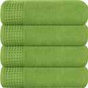 GLAMBURG 100% Cotton 2 Pack Oversized Bath Towel Set 28x55 Inches, Ultra Soft Highly Absorbant Compact Quickdry & Lightweight Large Bath Towels, Ideal for Gym Travel Camp Pool  Kiwi Green