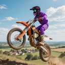 Youth Kids Motocross Helmet DOT Approved, Adult ATV Dirt Bike Off-Road Full Face Motorcycle Helmet with Goggles Gloves Mask for Boys Girls,Lightweight Breathable for Riding (Purple, Medium)