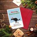 Ogeby Funny Dog Christmas Card with Envelopes, Rude Christmas Gifts for Dog Lover, Humor Christmas Gift ideas for Husband, Dog Xmas Cards Gifts for Dad Mom Brother Sister Friends (blue)