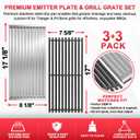 Emitter Plate & Grill Grate for Charbroil Commercial 3 Burner Gas Grill Parts 463242516 463242515 463367016 466242615 466242516 466242616 463346017, Parts for Charbroil Tru Infrared G466-0025-W1 Grill
