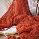 2 x 3 Pack Terracotta Cheesecloth Table Runners, 120 Inch 10Ft Orange Gauze Table Runner for Wedding Birthday Party Baby Shower Decorations