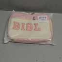 Bible Cover Case for Women, Large Chenille Letter Bible Bag with Shoulder Strap,Pink Bible Carrying Tote Bags for Bible Study Accessories, for Women Lady Teen Grils