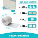 Hydrocolloid Roll for Wound Care, Large Hydrocolloid Patch Bandages with Self-Adhesive, Bed Sore Bandages, Highly Absorbent for Burn, Blister, Acne Care, Sterile and Waterproof (2in x 10ft)
