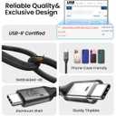 Silkland USB 4 for Thunderbolt 4 Cable 4FT, 40Gbps Data Sync, 8K/6K@60Hz, 240W Charging [USB-IF Certified],Braided USB C to USB C Data Cable Compatible for MacBook, iPhone 17, Mac mini, SSD, Docking, Black