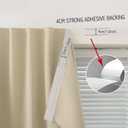 Self Adhesive Portable Blackout Curtains for Bedroom Easy to Install Window Thermal Lnsulated Kitchen Room Darkening Small Window Curtains, Cortinas Para Cuarto, 35"W X 79"L, Beige, 1 Panel