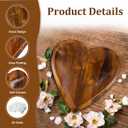 Wooden Prayer Bowl with 24 Cards - Heart Shaped Prayer Bowl for Hopes & Gratitude - Handcrafted Christian Gifts for Women, Mothers, Friends - Faith-Based Home Decor for Prayer Corner (vintage color)